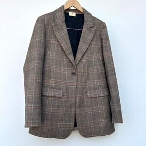 Julie Fagerholt Heartmade Blazer Glen Plaid Check Wool 4 Scandi Jacket 36
